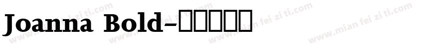 Joanna Bold字体转换